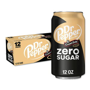 �h�N�^�[�y�b�p�[���N���[�� �[���V���K�[ �\�[�_�|�b�v ��354ml 12 �ʃp�b�N Dr Pepper & Cream Zero Sugar Soda Pop, 12 fl oz, 12 Pack Cans �y�����񂹏��i�z�y���킹�Ĕ��������z