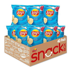 ���C�Y �|�e�g�`�b�v�X �\���g&�r�l�K�[�� �X�i�b�N�`�b�v�X 40���� �}���`�p�b�N Lay's Potato Chips Salt & Vinegar Flavored Snack Chips, 1 oz Bags, 40 Count Multipack Lays �y�����񂹏��i�z