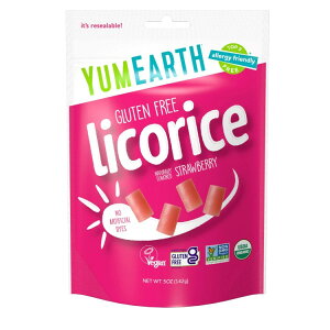�����A�[�X �I�[�K�j�b�N �X�g���x���[���R���X �O���e���t���[ 142g YumEarth Organic Strawberry Licorice, Gluten Free 5 oz Bag �y�����񂹏��i�z�y���킹�Ĕ��������z