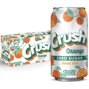 �N���b�V�� �J�t�F�C���t���[ �[���V���K�[ �I�����W�\�[�_�|�b�v ��354ml 12 �ʃp�b�N Crush Caffeine Free Zero Sugar Orange Soda Pop, 12 fl oz, 12 Pack Cans �y�����񂹏��i�z�y���킹�Ĕ��������z
