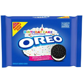 オレオ バースデーケーキ クリームチョコレートサンドイッチクッキー ファミリーサイズ 約481g OREO Birthday Cake Creme Chocolate Sandwich Cookies, Family Size, 17 oz 【お取り寄せ商品】【合わせて買いたい】