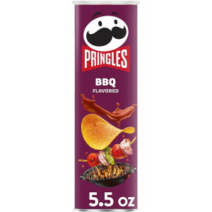 �v�����O���Y �v�����O���X BBQ �|�e�g�`�b�v�X �`�b�v�X �����`�X�i�b�N ��155g �� Pringles BBQ Potato Crisps Chips, Lunch Snacks, 5.5 oz Canister �y�����񂹏��i�z