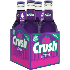 �N���b�V�� �O���[�v�\�[�_ 355ml 4�p�b�N Crush Grape Soda Made with Sugar, 12 fl oz, 4 pack �y�����񂹏��i�z�y���킹�Ĕ��������z