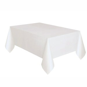 �����` 1.37m x 2.74m �z���C�g �v���X�`�b�N�e�[�u���J�o�[ Way To Celebrate�� Rectangular 1.37m x 2.74m White Plastic Table Cover, by Way To Celebrate �y�����񂹏��i�z�y���킹�Ĕ��������z