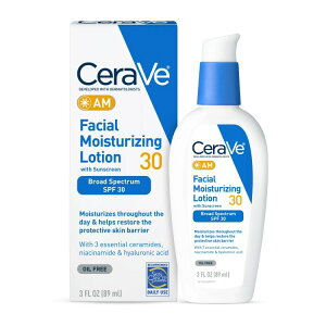 �Z�����B AM �t�F�C�X���C�X�`�����C�U�[ �u���[�h�X�y�N�g�����v���e�N�V���� SPF30 89ml CeraVe AM Face Moisturizer with Broad Spectrum Protection, SPF 30,3 oz �y�����񂹏��i�z