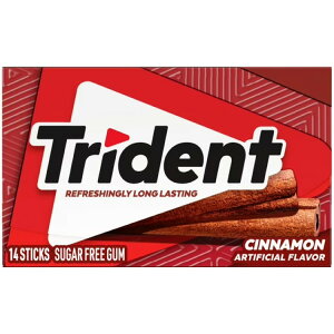 �g���C�f���g �V�i���� �V���K�[�t���[�K�� 14�� Trident Cinnamon Sugar Free Gum, Regular Size, 14 Pieces �y�����񂹏��i�z