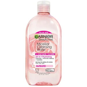 �K���j�G �~�Z���[�N�����W���O�E�H�[�^�[ �I�[���C������ ���C�N���Ƃ�����痿 700mL Garnier SkinActive Micellar Cleansing Water All in 1 Rose Water Makeup Remover, 23.7 fl oz �y�����񂹏��i�z