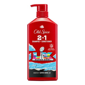 [�����]�I�[���h�X�p�C�X �X�[�p�[�{�E��LX 2in1�V�����v�[���R���f�B�V���i�[ ��647mL Old Spice Super Bowl LX 2in1 Shampoo & Conditioner for Men, Old Spice x NFL, 21.9 fl oz �y�����񂹏��i�z