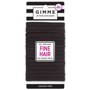�M�~�[ �t�@�C���t�B�b�g �|�j�[�e�[���z���_�[ �w�A�S�� �u���b�N 20�{ Gimme Fine Fit Ponytail Holder Hair Tie, Black, 20 Ct �y�����񂹏��i�z