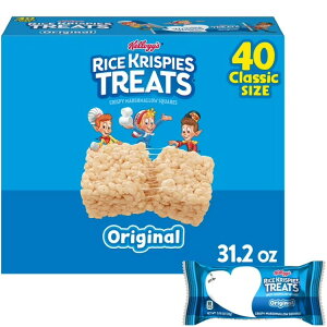 �P���b�O ���C�X�N���X�s�[�g���[�g �I���W�i�� �}�V���}���X�N�G�A 40���� 884g Kellogg's Rice Krispies Treats Original Marshmallow Squares 31.2 oz, 40 Count �y�����񂹏��i�z