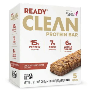 ���f�B�j���[�g���V���� �`���R���[�g�s�[�i�b�c�o�^�[ �v���e�C���o�[ 5�{�� Ready Nutrition, Chocolate Peanut Butter Protein Bar, 5 Count Box, Shelf-Stable �y�����񂹏��i�z