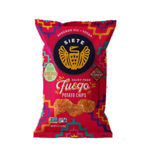 �V�G�e �P�g���N�b�N�h�|�e�g�`�b�v�X �t�G�S ��156g Siete Kettle Cooked Potato Chips Fuego - 5.5 oz �y�����񂹏��i�z