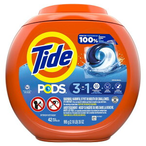 �^�C�h �|�b�Y �t�̐����܃J�v�Z�� �I���W�i���̍��� 42���� Tide PODS Liquid Laundry Detergent Pacs, Original Scent, 42 Count �y�����񂹏��i�z