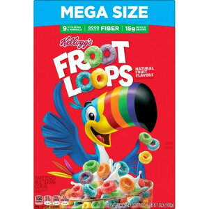 �P���b�O �t���[�c���[�v ���H�p�V���A�� �H���@�� �S������ ���K�T�C�Y 700g Kellogg�fs Froot Loops Breakfast Cereal, Good Source of Fiber, 15g Whole Grain, 24.7 oz �y�����񂹏��i�z