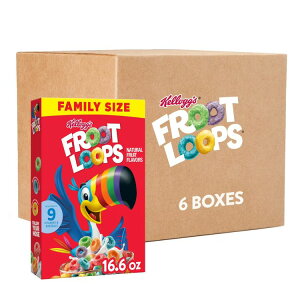 �P���b�O �t���[�c���[�v ���H�p�V���A�� �t�@�~���[�T�C�Y 470g 6���Z�b�g Kellogg�fs Froot Loops Breakfast Cereal Family Size, Original 6 Boxes �y�����񂹏��i�z