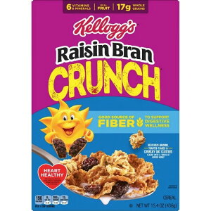 �P���b�O ���[�Y���u�����N�����` ���H�p�V���A�� 436g Kellogg's Raisin Bran Crunch Breakfast Cereal, Good Source of Fiber, 15.4 oz �y�����񂹏��i�z