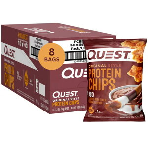 �N�G�X�g �v���e�C���`�b�v�X BBQ���� 8�ܓ� Quest Protein Chips, BBQ Flavored, High Protein, Low Carb, 8 Count �y�����񂹏��i�z