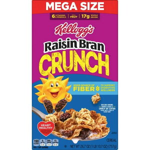 �P���b�O ���[�Y���u�����N�����` ���H�V���A�� �H���@�ۂ����Ղ� ���K�T�C�Y 757g Kellogg's Raisin Bran Crunch Breakfast Cereal, Good Source of Fiber, Mega Size, 26.7 oz �y�����񂹏��i�z