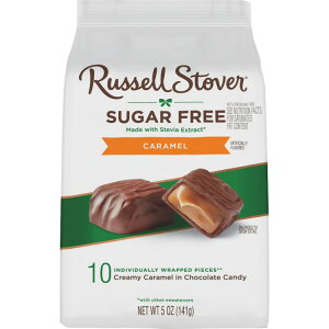 ���b�Z�� �X�g�[�o�[ �V���K�[�t���[ �L���������`���R���[�g�L�����f�B 141g RUSSELL STOVER Sugar Free Caramel Chocolate Candy, 5 oz �y�����񂹏��i�z