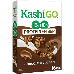 �J�V �S�[ �v���e�C���V���A�� �`���R���[�g�N�����` 454g Kashi GO Protein Cereal, 10g Protein, 10g Fiber, Chocolate Crunch, 16oz Box (1 Box) �y�����񂹏��i�z