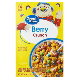 �O���[�g�o�����[ �x���[�N�����` ���H�V���A�� 737g Great Value Berry Crunch Breakfast Cereal, 26 oz �y�����񂹏��i�z