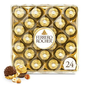 �t�F���� ���V�F �O���� �w�[�[���i�b�c �~���N�`���R���[�g �{�b�N�X 24���� Ferrero Rocher Gourmet Hazelnut Milk Chocolate Box, 24 Individually 10.6 oz �y�����񂹏��i�z