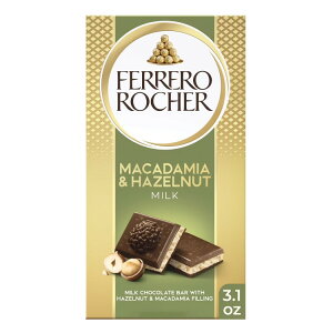 �t�F���� ���V�F �v���~�A�� �`���R���[�g�o�[ �}�J�_�~�A �w�[�[���i�b�c 90g Ferrero Rocher premium chocolate bar, Macadamia Hazelnut 3.1 oz �y�����񂹏��i�z