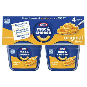 �N���t�g �}�J���j���`�[�Y �I���W�i���t���[�o�[ 4�J�b�v Kraft Mac and Cheese Original Flavor 4 Cups �y�����񂹏��i�z