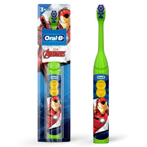 �I�[����B �L�b�Y�p �d�r�����u���V �}�[�x�� �A�x���W���[�Y �\�t�g�� 3�Έȏ� Oral-B Kid's Battery Toothbrush featuring Marvel's Avengers, Soft Bristles, for Kids 3+ �y�����񂹏��i�z