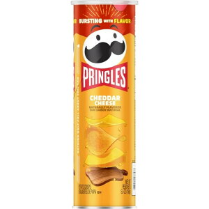 �v�����O���Y �v�����O���X �`�F�_�[�`�[�Y�|�e�g�`�b�v�X �����`�X�i�b�N 158g Pringles Cheddar Cheese Potato Crisps Chips, Lunch Snacks, 5.5 oz Canister �y�����񂹏��i�z