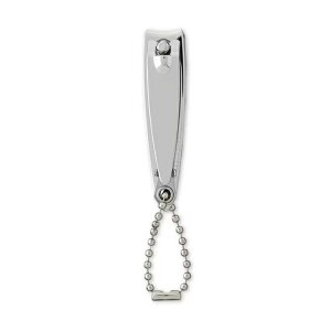 �G�N�G�[�g �X�e�����X�� �J�[�u�n �ܐ؂� �l�C���t�@�C�� �`�F�[���t�� 1�� Equate Stainless Steel Curved Fingernail Clipper with File and Chain �y�����񂹏��i�z