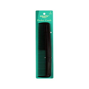 �G�N�G�[�g �|�P�b�g�R�[�� �V���[�g�w�A�p �u���b�N 1�{ Equate Pocket Comb for Everyday Use on Short Hair, Black, 1 Count �y�����񂹏��i�z