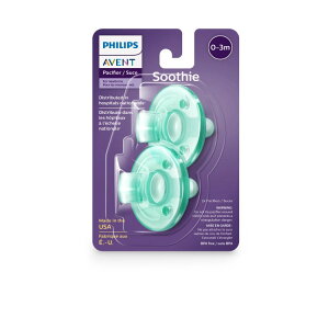 �t�B���b�v�X �A�x���g �X�[�W�[ ������Ԃ� �O���[�� 03�����p 2���� SCF190/01 Philips Avent Soothie Pacifier, 0-3 Months, Green, 2 Pack, SCF190/01 �y�����񂹏��i�z