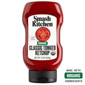 �X�}�b�V���L�b�`�� �I�[�K�j�b�N�g�}�g�P�`���b�v 425g Smash Kitchen Organic Tomato Ketchup, 15 oz Bottle �y�����񂹏��i�z