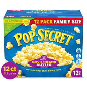�|�b�v�V�[�N���b�g �d�q�����W�p�|�b�v�R�[�� ���[�r�[�V�A�^�[�o�^�[�� 85g×12�� Pop Secret Microwave Popcorn, Movie Theater Butter, Flavor, 3 oz Sharing Bags, 12 Ct �y�����񂹏��i�z