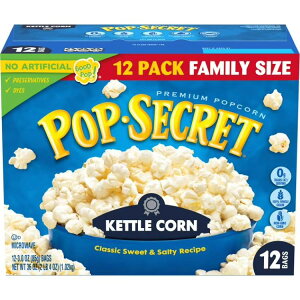 �|�b�v�V�[�N���b�g �d�q�����W�p�|�b�v�R�[�� �P�g���R�[���� 85g×12�� Pop Secret Popcorn, Kettle Corn Microwave Popcorn, 3 oz Sharing Bags, 12 Ct �y�����񂹏��i�z