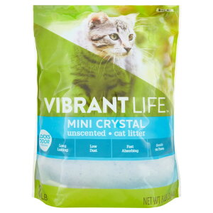 �o�C�u�����g���C�t �~�j�N���X�^�� ������ �L�� 3.64kg Vibrant Life Mini Crystal Unscented Cat Litter, 8 lb �y�����񂹏��i�z