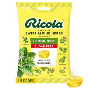 ���R�� �V���K�[�t���[ �������~���g �̂ǈ� 19���� Ricola Sugar Free Lemon Mint Throat Drops 19 Count �y�����񂹏��i�z