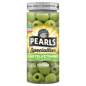 �p�[���Y �J�X�e�����F�g���[�m �픲�� �C�^���A���I���[�u 162g Pearls Castelvetrano Pitted Italian Olives 5.7 oz �y�����񂹏��i�z