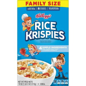 �P���b�O ���C�X�N���X�s�[ ���H�V���A�� �t�@�~���[�T�C�Y 510g Kellogg's Rice Krispies Breakfast Cereal, 8 Vitamins and Minerals, Family Size, 18 oz �y�����񂹏��i�z