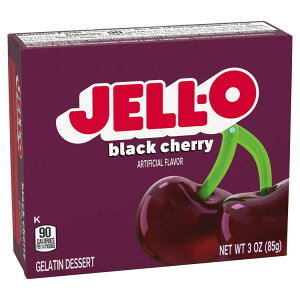 �W�F�� �u���b�N�`�F���[�[���[�f�U�[�g�~�b�N�X 85g Jell-O Black Cherry Gelatin Dessert Mix, 3 oz Box �y�����񂹏��i�z