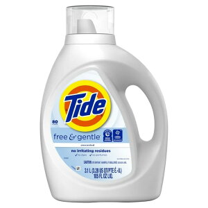 �^�C�h �t���[���W�F���g�� �t�̐����� �q�������� ��h�� ������ 3.1L 80�� Tide Free & Gentle Laundry Detergent Liquid for Sensitive Skin, 105 fl oz 80 Loads �y�����񂹏��i�z