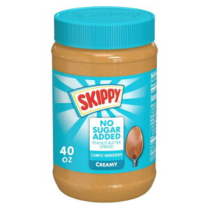 �X�L�b�s�[ �����N���[�~�[�s�[�i�b�c�o�^�[�X�v���b�h 1.13kg SKIPPY No Sugar Added Creamy peanut butter spread 40 oz Plastic Jar �y�����񂹏��i�z