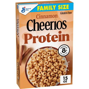 �`�F���I�X �v���e�C���V���A�� �V�i���� �^���p�N��8g �t�@�~���[�T�C�Y 425g Cheerios Protein Cereal, Cinnamon, 8g Protein, Family Size, 15 oz �y�����񂹏��i�z