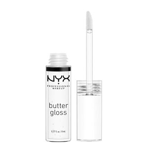 NYX�v���t�F�b�V���i�����C�N�A�b�v �o�^�[�O���X �m���X�e�B�b�N���b�v�O���X �V���K�[�O���X�i�N���A�j NYX Professional Makeup Butter Gloss, Non-Sticky Lip Gloss, Sugar Glass (Clear) �y�����񂹏��i�z