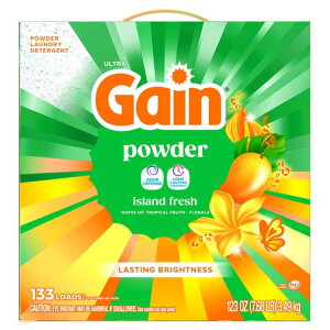 �Q�C�� ���������� �A�C�����h�t���b�V���̍��� 3.49kg 133�� Gain Powder Laundry Detergent, Island Fresh, 123 oz, 133 Loads �y�����񂹏��i�z