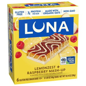 ���i �������[�X�g�����Y�x���[ �v���e�C���o�[ 6�{�� LUNA LemonZest + Raspberry Flavor Gluten Free Snack Bars, Protein Bars, 6Count �y�����񂹏��i�z