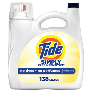 �^�C�h�V���v���[ �t�̐����� �t���[���Z���V�e�B�u 5.12L 138�� Tide Simply Liquid Laundry Detergent, Free & Sensitive, 138 Loads, 173 fl oz �y�����񂹏��i�z