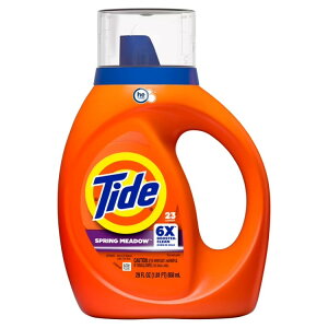 �^�C�h �t�̐����� 6�{�u�[�X�g���� �X�v�����O���h�E�̍��� 860mL 23�� Tide Laundry Detergent Liquid, Spring Meadow, 29 fl oz, 23 Loads �y�����񂹏��i�z