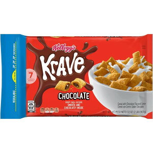 �P���b�O �N���C�u �u���b�N�t�@�[�X�g�V���A�� �`���R���[�g 907g Kellogg's Krave Breakfast Cereal Chocolate, 32oz Bag �y�����񂹏��i�z